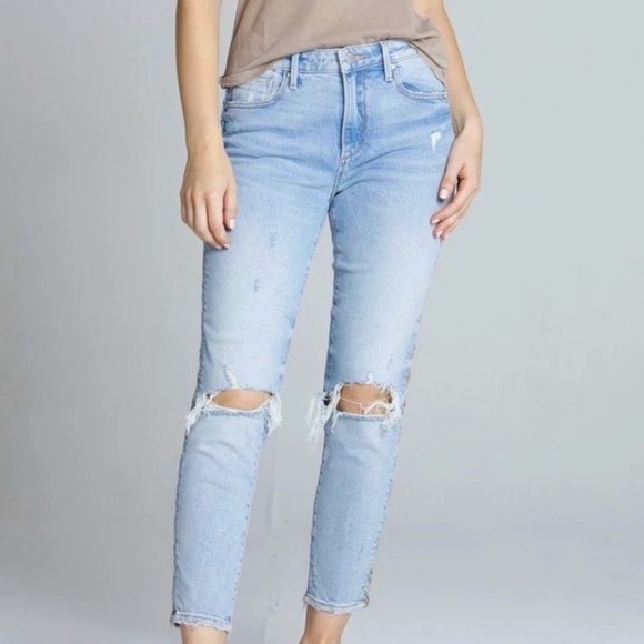 Driftwood x Free People Gizelle 27 High-Rise Embroidered Skinny Jeans New - Picture 3 of 15